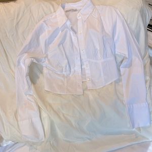 Abercrombie white button up. Extra small